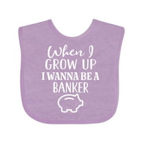 Inktastic Banker Future Job Boys or Girls Baby Bib
