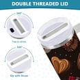thumbnail image 3 of Yayeee 40oz Stainless Steel Tumbler with Straw and Handle Double-Wall Insulated Travel Water Bottle, Chocolate Cakes, 3 of 8
