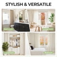 thumbnail image 3 of Ceiling Curtain Track Room Divider Curtain Rods Set with Hooks,3FT-6FT Adjustable Length Curtain Track,White, 3 of 9