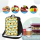 thumbnail image 4 of Disketp White Blue Striped Sunflower Bolsa Térmica Estampada para Almuerzo, Lonchera para Hombres y Mujeres Adultos, 4 of 7