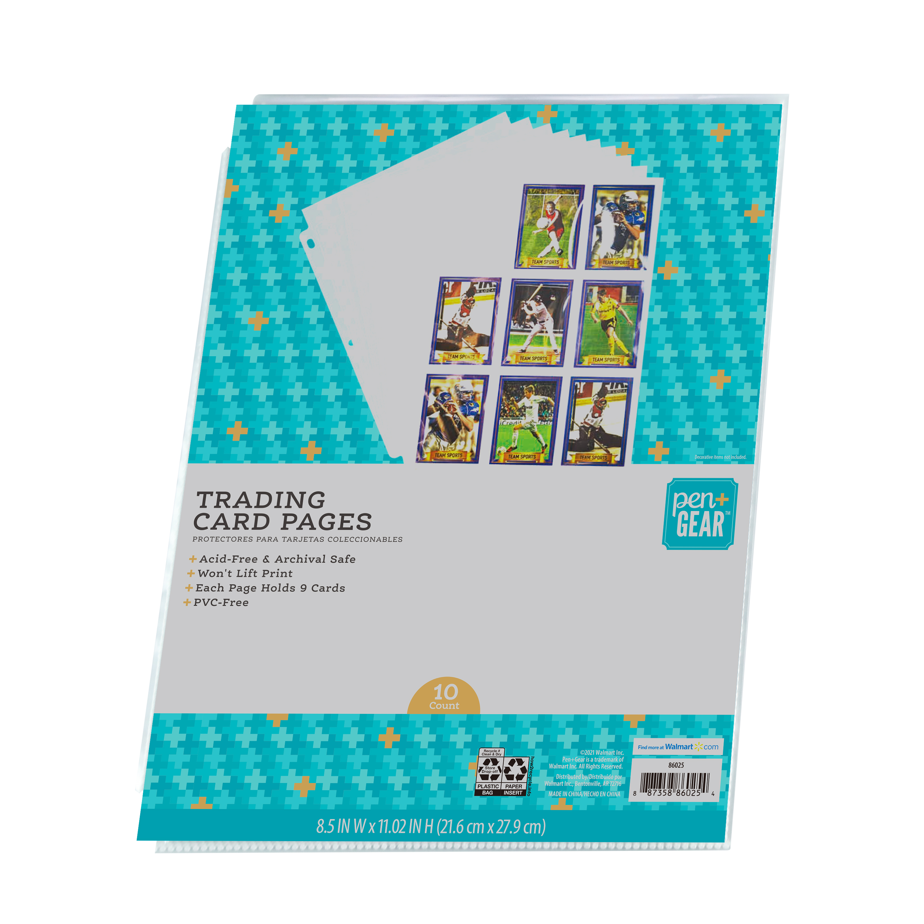 Pen + Gear 9-Pocket Protective Trading Card Pages, Sheet Protectors, Clear, 10 Count - image 3 of 5