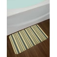 thumbnail image 2 of Geometric Bath Mat, Barcode Style Pattern in Retro Colors Straight Parallel Vertical Lines, Non-Slip Plush Mat Bathroom Kitchen Laundry Room Decor, 29.5 X 17.5 Inches, Yellow Dark Bluegrey, Ambesonne, 2 of 2