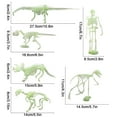 thumbnail image 4 of HLONK 6Pcs Noctilucent Dinosaur Human Skeleton Models - Halloween Party Decor  Home Office Bones Toy  Realistic Assembly Skull for Haunted House & Scary Scenes, 4 of 9