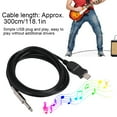 thumbnail image 4 of Guitar Audio Cable, Guitar USB Cable, Professional Production Guitar Computer Cable, Without Additional Drivers, 4 of 8