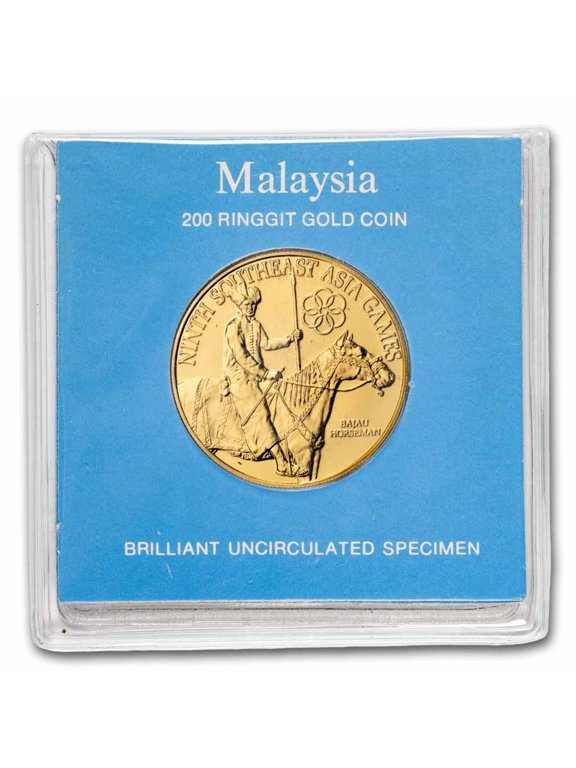 1977 Malaysia Gold 200 Ringgit Southeast Asia Games BU