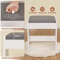 thumbnail image 4 of FANGSUM Large Vanity Set/Desk with Mirror and 10 LED Lights, Makeup Vanity Table with Lights and 5 Drawers, White Vanity Table Set with Stool and Storage Shelves, 4 of 8