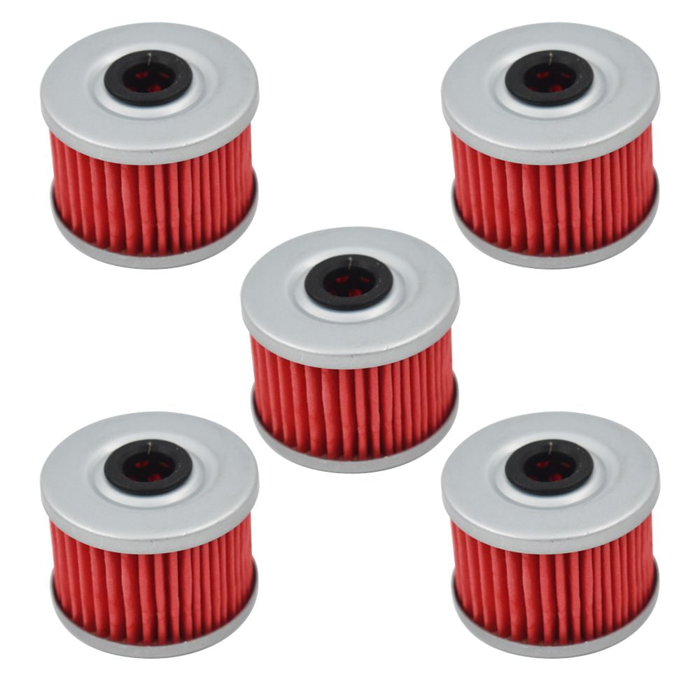 5 Pack 15412HM5A10 Oil Filter for Honda Big Red 250 Foreman 400