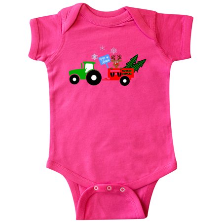 

Inktastic Christmas Tractor with Cute Reindeer Gift Baby Boy or Baby Girl Bodysuit