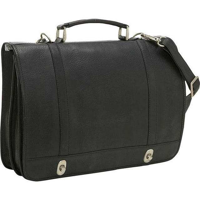 Le Donne Cuir BR-18-BL Slip à Rabat avec Verrouillage Torsadé, Noir