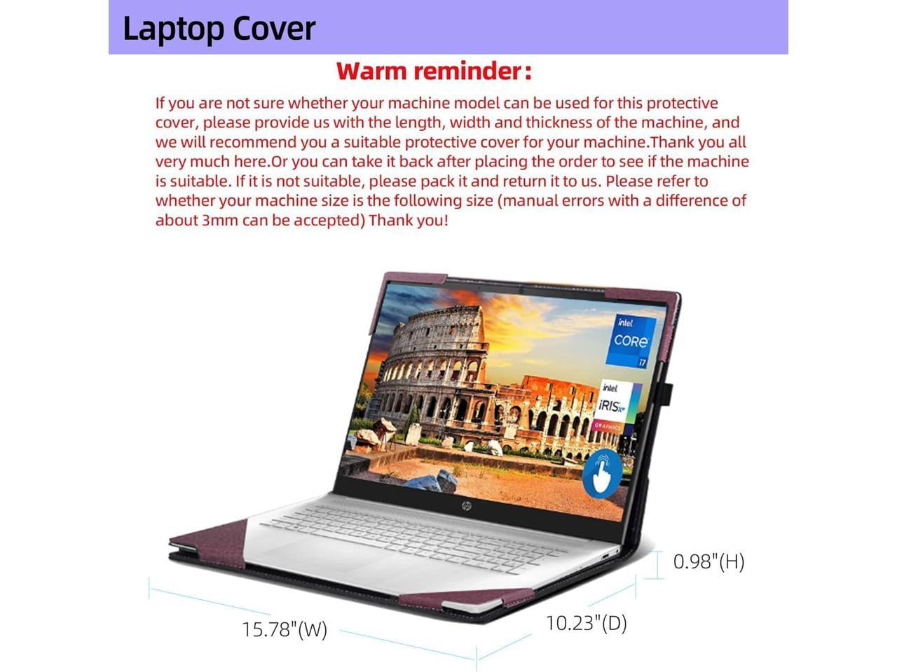 Laptop Cover Case for 17.3 inch HP Laptop 17s-cu 17-cn 17t-cn 17-cp 17z-cp / HP 470 G8 G9 G10 / HP ENVY Laptop 17-cr 17t-cr 17-ch 17-cg 17t-cw with Pen Holder and Heat Dissipation Hole