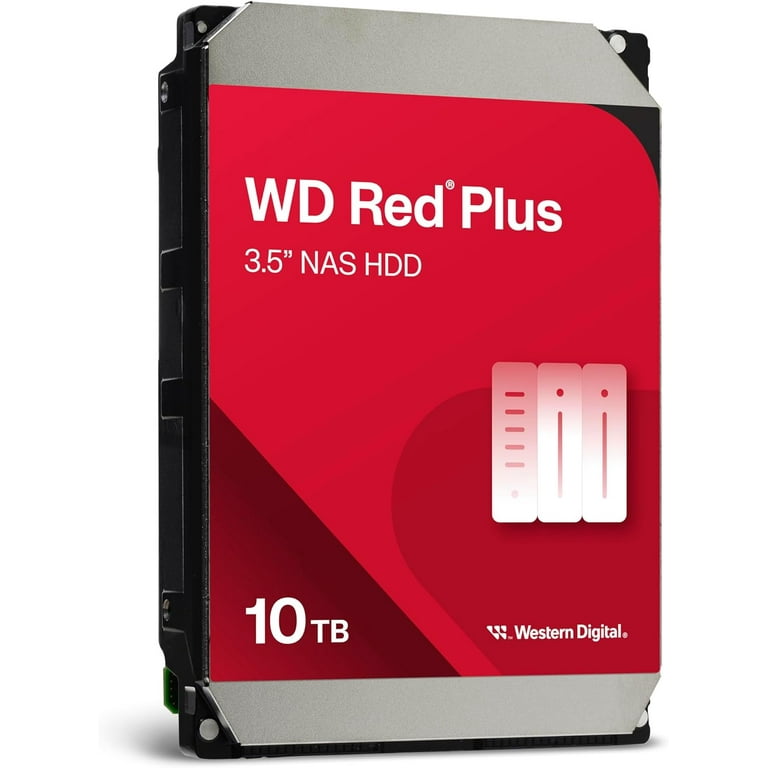Western Digital 10TB WD Red Plus NAS SATA HDD, 3.5