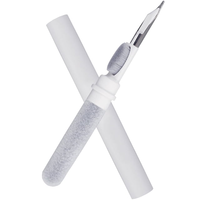 Bluetooth Earbuds Cleaning Pen Portable Soft Microfiber Brush Multifunctional Wash Tool White (asshown )