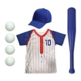 thumbnail image 2 of Disfraces de de béisbol para niños, accesorios para 4 pelotas de béisbol, fiesta temática de zombis para niños, 2 of 8