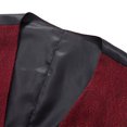 thumbnail image 4 of TMOYZQ Men's Herringbone Tweed Wool Formal Suit Vest Business Casual Retro Slim Waistcoat Vest Tuxedo Vests Wedding Prom Party Dress Vest with Pockets, 4 of 9