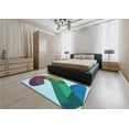 thumbnail image 5 of Ahgly Company Machine Washable Indoor Square Transitional Tiffany Blue Area Rugs, 7' Square, 5 of 7