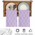 thumbnail image 5 of Purple Moire Waves Kitchen Towels Set of 3, Modern Abstract Art Geometric Absorbent Dish Towels for Kitchen, Microfiber Hand Towel, Quick Drying Tea Towel for Cleaning Decorative Dishcloths, 5 of 7