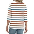 thumbnail image 4 of Neewe V Neck Blouses for Women Dressy Casaul 3/4 Length Sleeve Womens Tops Button Down Shirts, 4 of 6