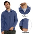 thumbnail image 6 of Men's Quarter Zip Polar Fleece Pullover Sweatshirt, Denim 2XL, 1 Count, 1 Pack, 6 of 7