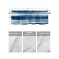 thumbnail image 4 of Valances for Windows Blue Abstract Wave Rod Pocket Cafe Window Treatments Valance Curtains for Kitchen Bathroom Laundry Basement Windows 60"x18", 4 of 9
