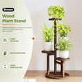 thumbnail image 5 of Bamworld 4 Tier Wood Plant Stand Indoor Corner Plant Shelf for Multiple Potted Plants,Tall Flower Stand for Living Room Bedroom Patio Garden Balcony, 5 of 7
