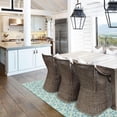 thumbnail image 4 of Ruggable Hand Woven Aqua Blue/White Indoor/Outdoor Area Rug, 4 of 11