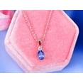thumbnail image 5 of Blue Tanzanite Necklace Pendan Wedding Chain Silver Gold gifts For Daughter women, 5 of 5