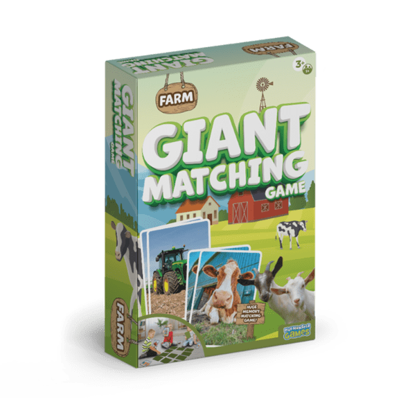Farm Animals Giant Matching Game, Children Ages 3 and Up by PlayMonster