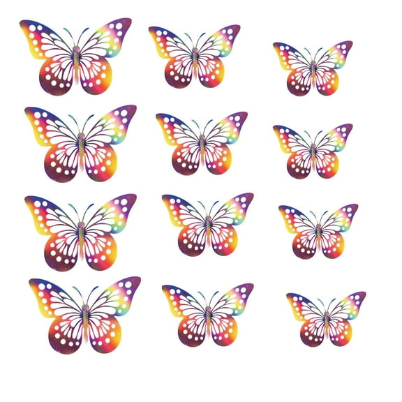 Dengmore Wall Decor 12pcs Butterf Design Decal Art Wall Stickers Room Magnetic Home Decor