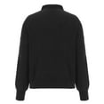 thumbnail image 5 of Miluxas Plus Size Sweater Tops On Seasonal Clearance Women's Solid Long Sleeve Pullove Turtleneck-Neck Sweater Tops Black 12(XXL), 5 of 6