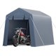 thumbnail image 1 of Idealhouse outdoor almacenamiento shelter shed carport, waterproof portable garage con roll - up ventilated zipper door y windows, heavy - duty tent shed para motorcycle, bike, firewood y tools, 1 of 7