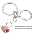 thumbnail image 4 of Uxcell Key Chain Rings D Ring Clasps Keyring Holder for Arts DIY, Silver 10 Pack, 4 of 5