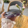 thumbnail image 5 of Plating Wallet for iPhone 13 Pro Case, Bling Glitter Diamond Card Holder Camera Protection Luxury Cover + 2* Screen Protector, Card Slot Case Elegant iPhone 13 Pro Phone Case -Purple, 5 of 11