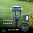 thumbnail image 6 of Mesh Linkable Series 4-Pack Solar LED Security Pathway Light w/ LiFePO4 Battery, 300LM, Auto-Linking, 110°x16 ft Motion Detection, CCT 3000K/4000K/5000K, 4-Channel Settings, Stainless Steel, Black, 6 of 9