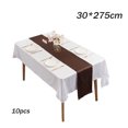 thumbnail image 5 of Paquete de 10 caminos de mesa de satén de 12 x 108 pulgadas para decoraciones de mesa rectangulares y redondas, bodas, fiestas de cumpleaños, banquetes, 5 of 5