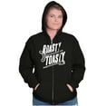 thumbnail image 4 of Roasty Toasty Outdoor Camping Nature Unisex Fleece Graphic Zip Up Hoodie Brisco Brands 3X, 4 of 5