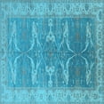 thumbnail image 1 of Ahgly Company Indoor Square Oriental Light Blue Traditional Area Rugs, 5' Square, 1 of 4