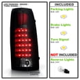 thumbnail image 2 of Black Smoke 1988-1998 Chevy Silverado GMC Sierra Suburban Tahoe LED Tail Lights, 2 of 7