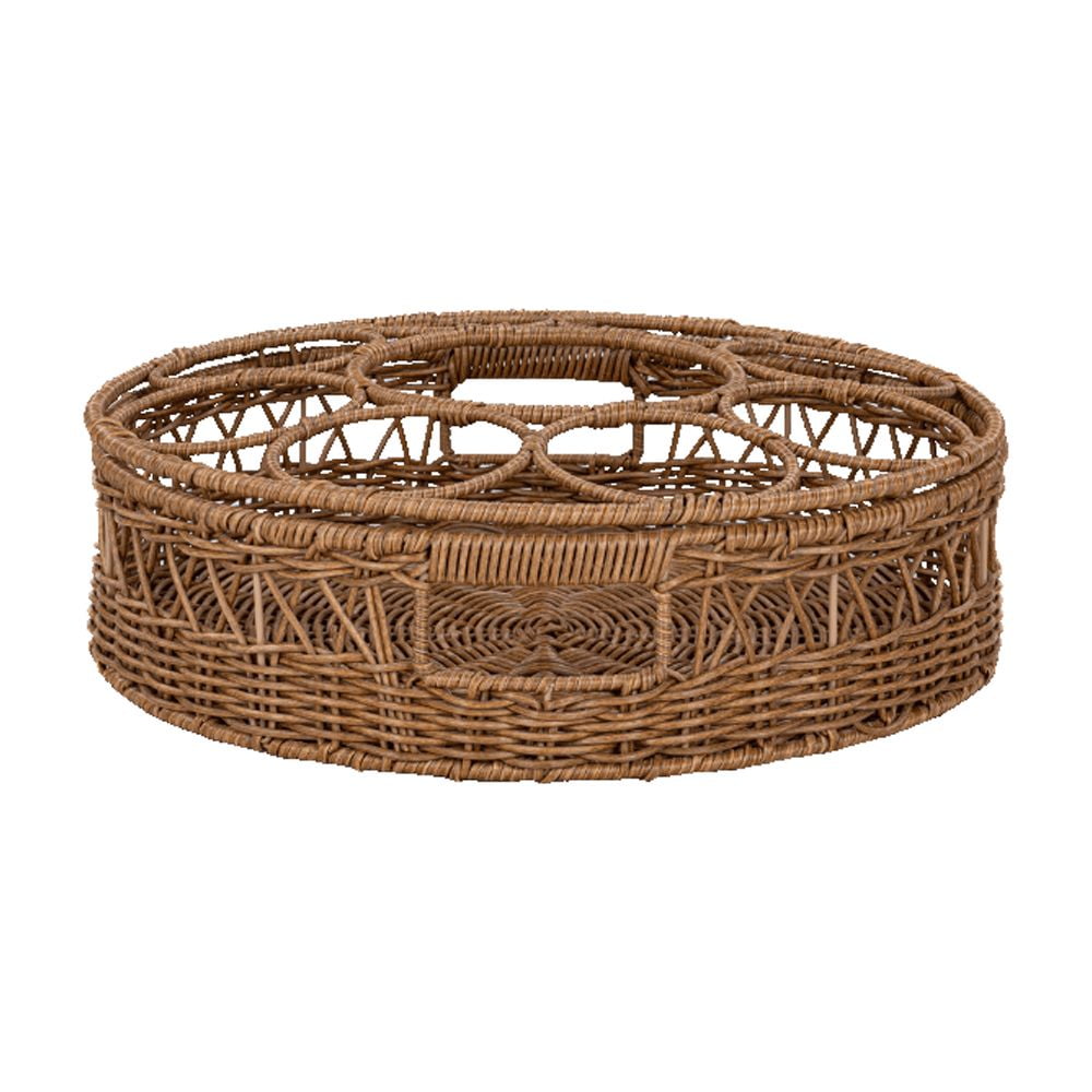 BHG Hand-Woven Rattan Serving Tray – Natural Decorative Accent