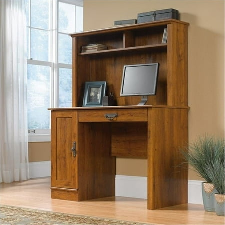 Bowery Hill Computer Desk With Hutch In Abbey Oak Walmart Com