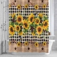 thumbnail image 3 of Country Star Sunflower Shower Curtain for Bathroom Decor, Vintage Flowers Waterproof Fabric Shower Curtain, 36"x72" Set with 12 Hooks, 3 of 9