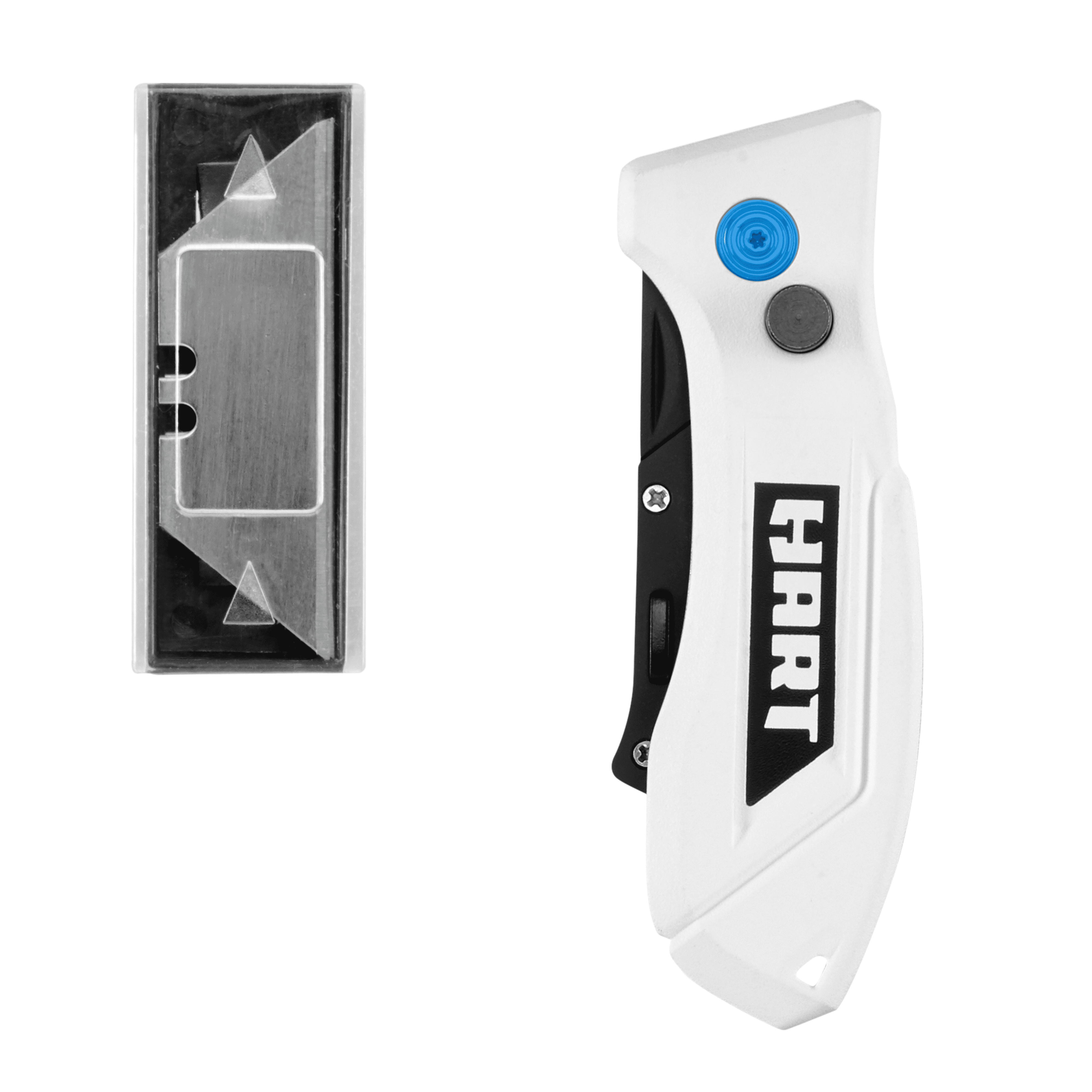 HART Compact Flip Utility Knife with Removable Belt Clip