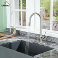 thumbnail image 3 of CASAINC Single Handle Kitchen Faucet with Pull Out Sprayer, Deck Mounted, Brushed Nickel, 3 of 4