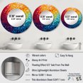 thumbnail image 4 of Designart "Contrasting Cadence Hardedge Art wall art I" Abstract Collages Rund Mirror For Wall Decor - Large Multi-Color Round Printed Mirror - Coastal Round Mirror 23" x 23" Inch, 4 of 5