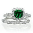 thumbnail image 1 of 2.5 Carat 6mm Princess Cut And Moissanite Diamond Wedding Ring set on 10k White Gold, 1 of 2