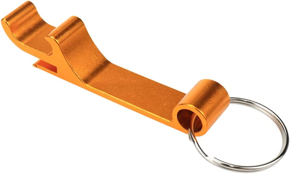 MKEUDQ-Bottle Opener Keychain,Aluminum Soda Can Opener with Key Ring for Beverage Keychain Ring for Kitchen,Wedding, Bar,Party,Open the Lids of Beer Bottle Easily,Pack of 20,Yellow