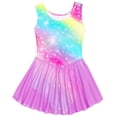 thumbnail image 3 of WIBACKER 3-12Y Sleeveless Gymnastics Ballet Leotard with Skirt for Girls Sequin Unicorn Dance Dresses Yoga Sports, 3 of 11