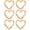 gold, variant on 6 Pcs Heart Shaped Key Ring, Heart Shaped Keychain Clip Metal Key Ring for DIY Crafts Spring Snap Clasp Hook for Jewelry Making Handbag Accessories Bagpack Pursh(Silver)