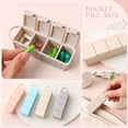 thumbnail image 2 of Pill Organizer 4 Compartment Beige Plastic Portable for Travel and Daily Use, 2 of 6