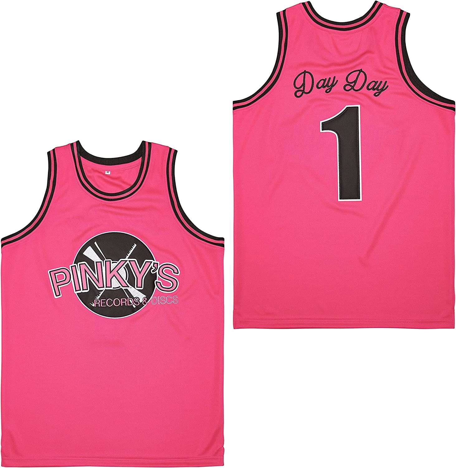 Men's Next Friday Pinky's Record Movie 90s Hip Hop Stitched Sports Fan Basketball  Jersey Clothing for Party Pink 