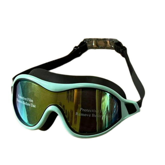 LEHOZIHEQ Lunettes de Natation, Revêtement Anti-Buée en Silicone, Protection UV, Grandes Lunettes de Natation Étanches
